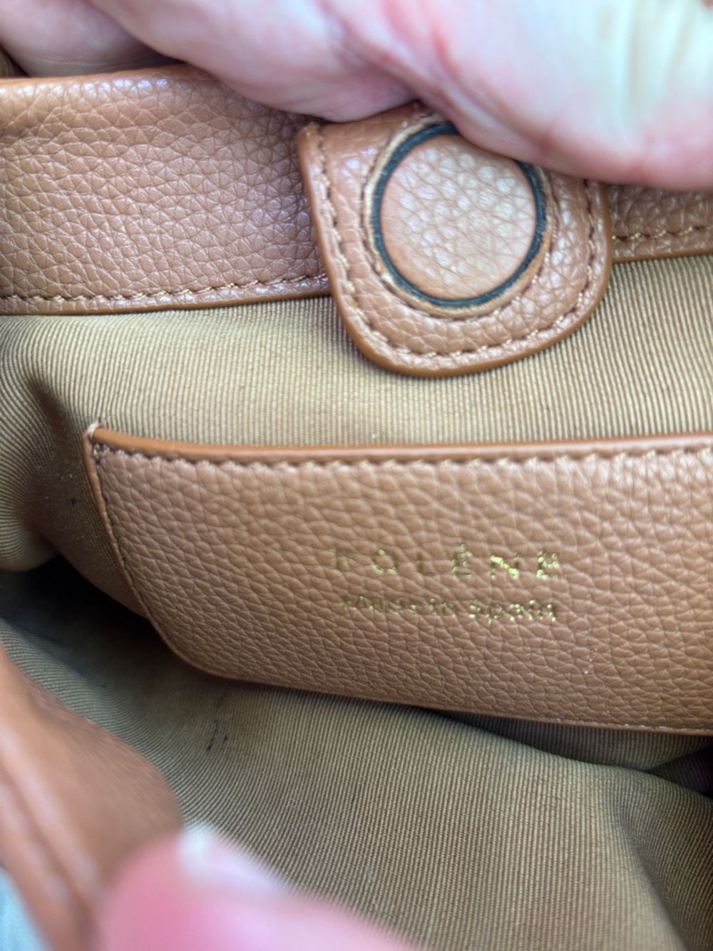 Polene Beri Brown Leather Crossbody Bag with Gold Hardware - Picture 8 of 8